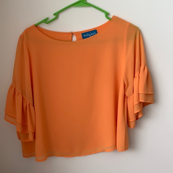 orange cropped shirt - Picture 1 of 3